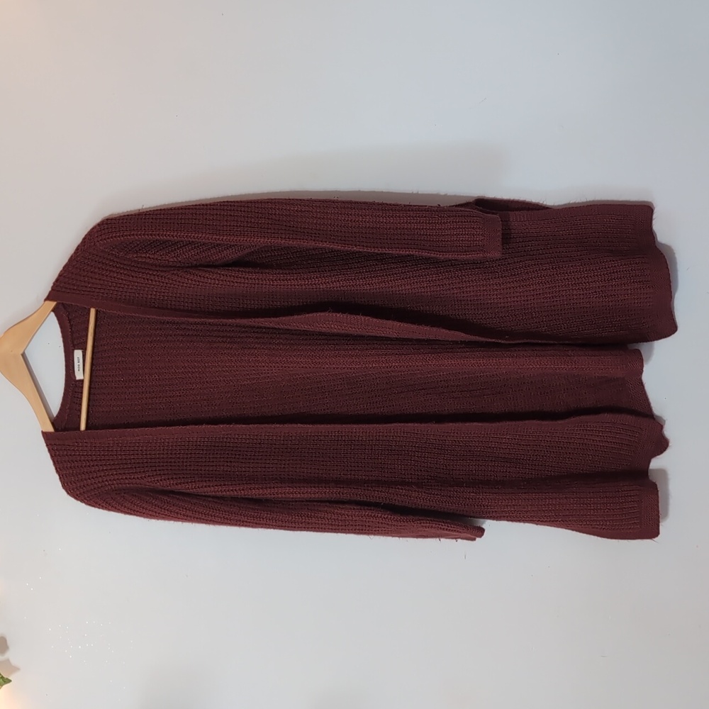 Mod Ref Burgundy Open Front Cardigan